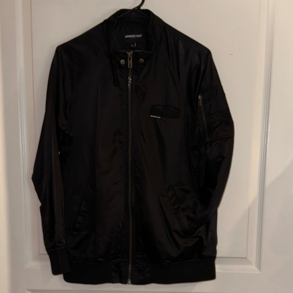 Members Only Classic Black Bomber Jacket